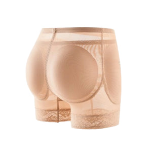 1pc Women Plus Size Butt Lift Padded Shorts With Detachable Foam Pad - Rozzlux