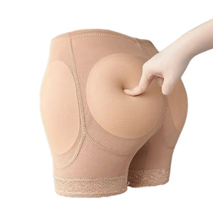 1pc Women Plus Size Butt Lift Padded Shorts With Detachable Foam Pad - Rozzlux