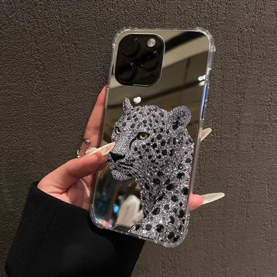 Luxury iPhone case Leopard Mirror Premium Rich