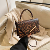 Leopard print handbag for women