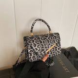 Leopard print handbag for women